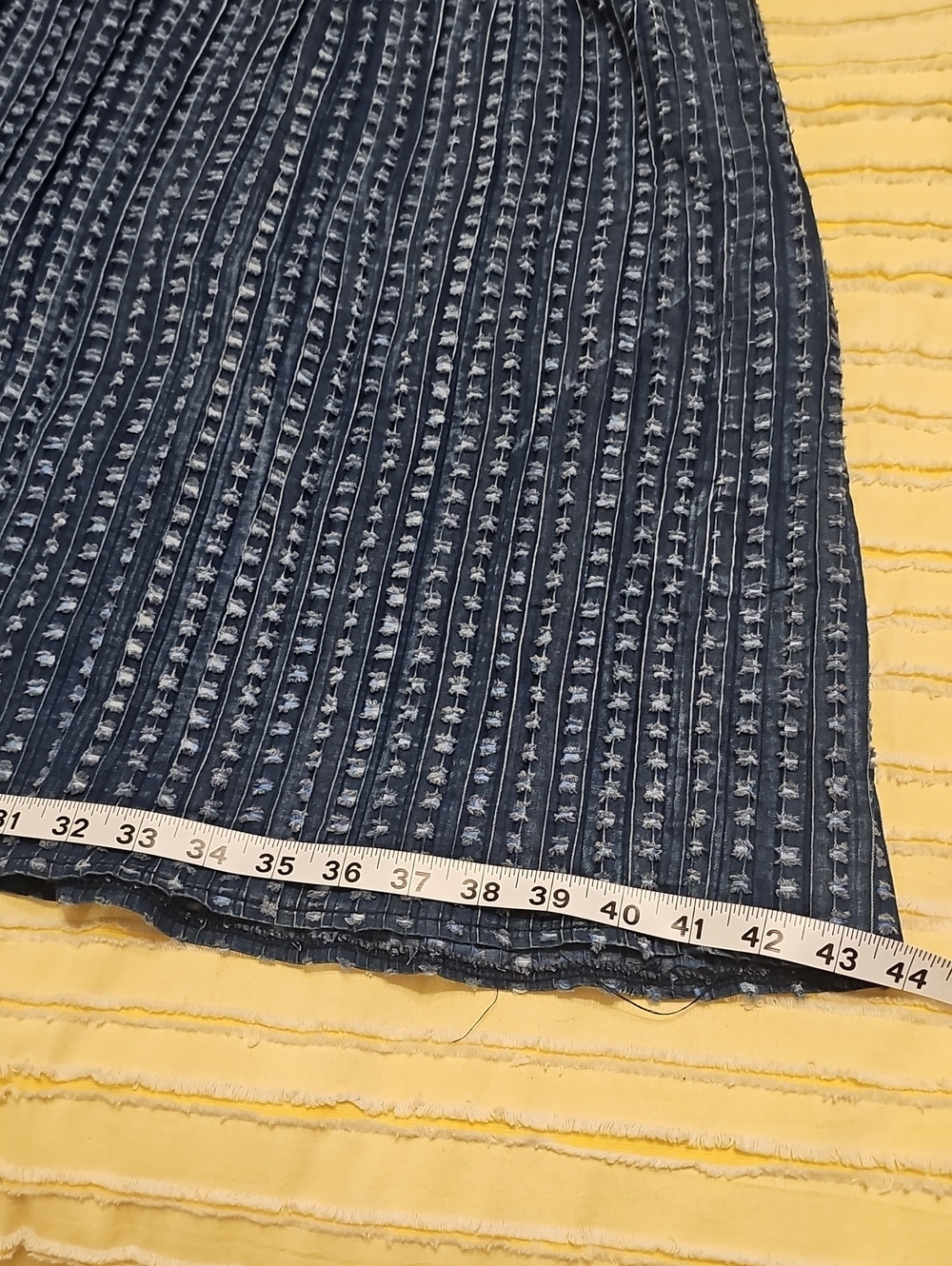 TANTRUM -Navy Demin Skirt with White Brand Tagn - Picture 9 of 10
